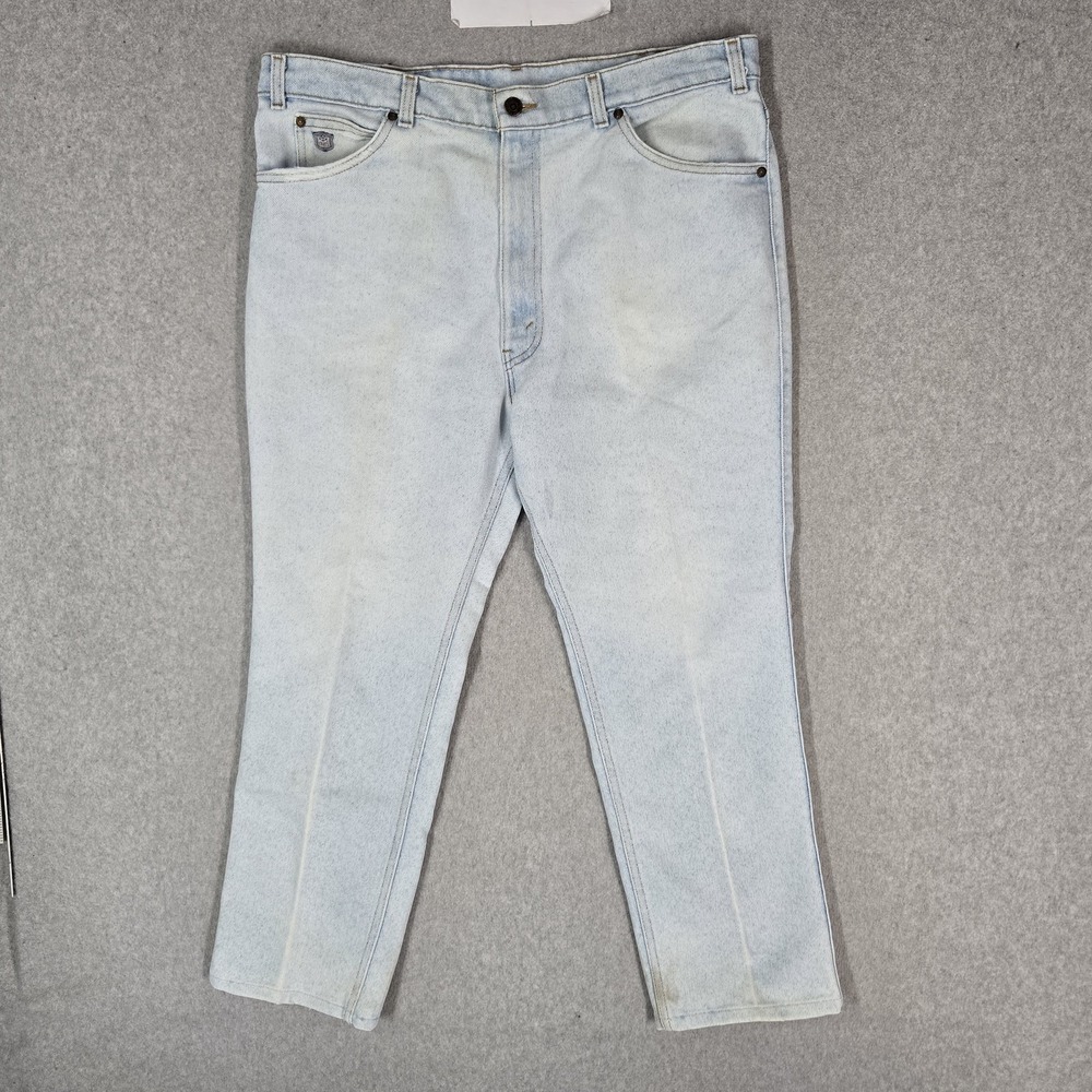 VINTAGE Levi's Silver Metal Men Jeans 38X29 Blue Denim 90s Made In USA READ